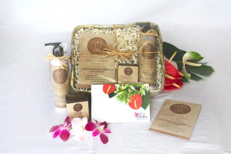 Hawaiian stress release spa gift basket