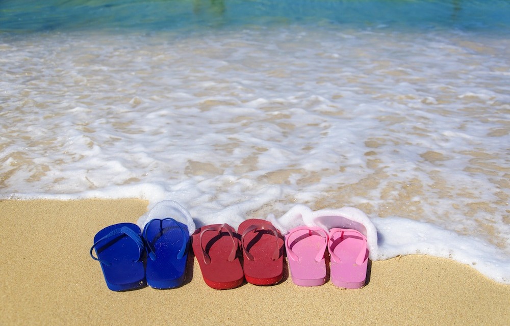 Hawaiian gifts slippers and ocean