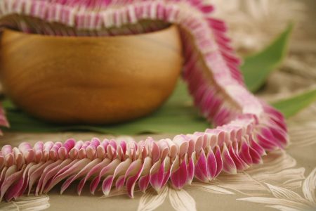 Purple butterfly Hawaiian Lei