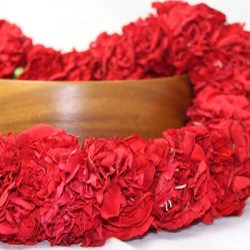 Hawaiian Carnation Lei Red