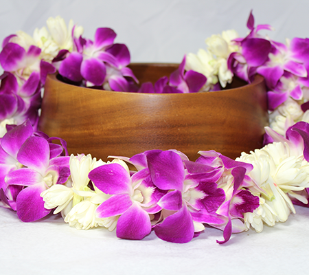 Hawaiian Lei - Fresh Purple Orchid Lei, Real Flower Lei, Shipped Fresh & from Hawaii. Graduation Lei - Wedding Lei